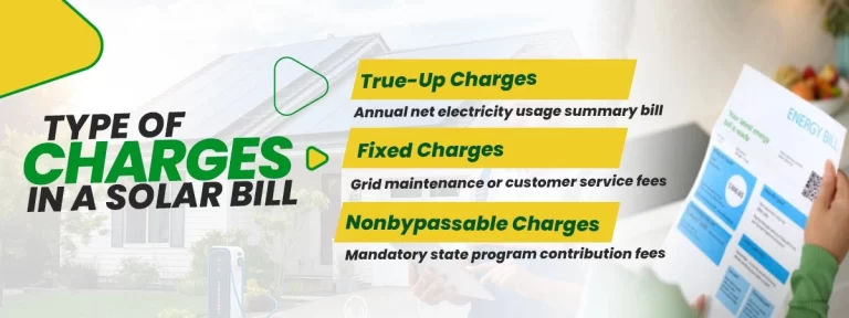 type of charges in a solar bill