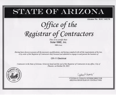 Arizona Contractor License # ROC 348278 Arizona Contractor License # ROC 348278