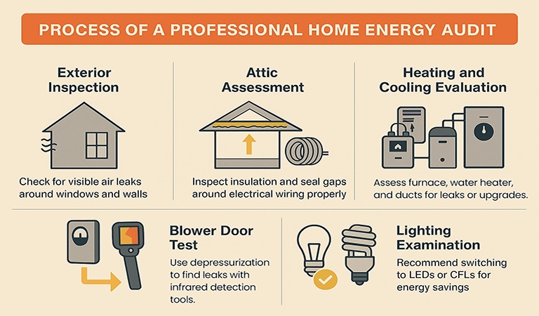 process of a professional home energy audit
