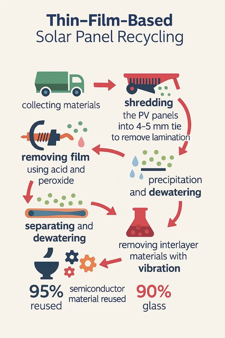 Thin-film-based solar panel recycling